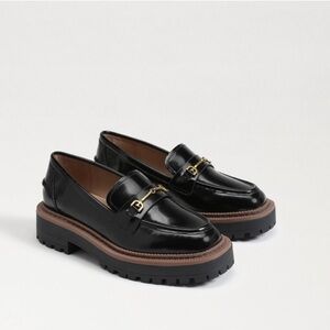 Sam Edelman Laura Loafers and Black Patten Leather and Brown Size 7.5